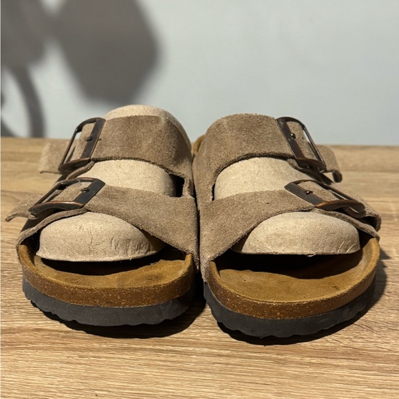 Birkenstock Betula Arizona suede Sandals Tan taupe women’s size 9 40 like new - Picture 4 of 10
